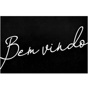 FELPUDO KAPAZI VINIL BIENVENIDO NEGRO 40 X 60 CM.