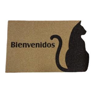 FELPUDO KAPAZI VINIL PET BIENV. SILUETA GATO 40 X 60 CM.
