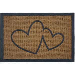 FELPUDO SELECTA GOMA Y COCO CORAZONES - 40 X 60 CM.