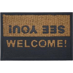 FELPUDO SELECTA GOMA Y COCO WELCOME/SEE YOU - 40 X 60 CM.