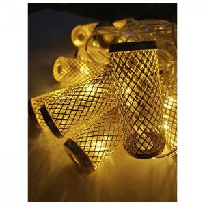 GUIRNALDA DECORATIVA LED 3 MT. CILINDRO GOLD CALIDA 3 PILAS