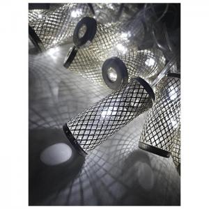 GUIRNALDA DECORATIVA LED 3 MT. CILINDRO SILVER FRIA 3 PILAS