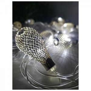 GUIRNALDA DECORATIVA LED 3 MT. GOTA SILVER FRIA 3 PILAS