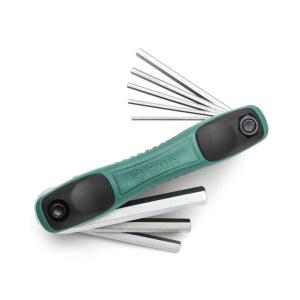 JUEGO LLAVE ALLEN SATA CORTA 1.5 A 8 MM. 8 PZ. PLEGABLE