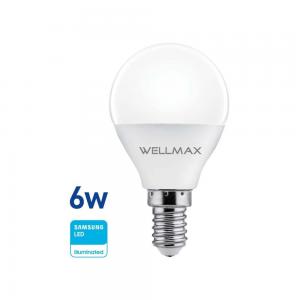 LAMPARA LED WELLMAX GOTA E14 - 6 WATT 220 VOLT FRIA