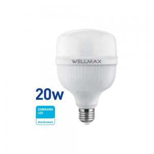 LAMPARA LED WELLMAX TRADICIONAL 20 WATT 220 VOLT FRIA