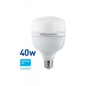 LAMPARA LED WELLMAX TRADICIONAL 40 WATT 220 VOLT FRIA