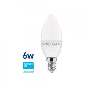 LAMPARA LED WELLMAX VELA E14 - 6 WATT 220 VOLT FRIA
