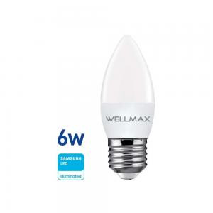 LAMPARA LED WELLMAX VELA E27 - 6 WATT 220 VOLT FRIA
