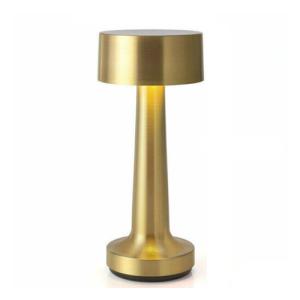 LAMPARA MESA DIMERISABLE RECARGABLE 22 CM. ALTO DORADA