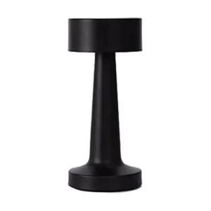 LAMPARA MESA DIMERISABLE RECARGABLE 22 CM. ALTO NEGRA