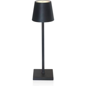 LAMPARA MESA DIMERISABLE RECARGABLE 38 CM. ALTO NEGRA