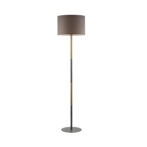 LAMPARA PIE METAL 1.60 MT. PIE METAL GRIS Y TELA