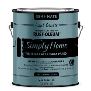 LATEX INTERIOR SIMPLY HOME 3.785 LT. AZUL CENOTE - SEMI MATE