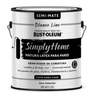 LATEX INTERIOR SIMPLY HOME 3.785 LT. BLANCO LINO - SEMI MATE