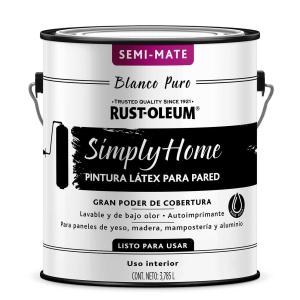 LATEX INTERIOR SIMPLY HOME 3.785 LT. BLANCO PURO - SEMI MATE