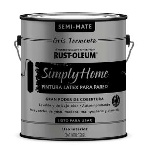 LATEX INTERIOR SIMPLY HOME 3.785 LT. GRIS TORMENTA - SEMI M