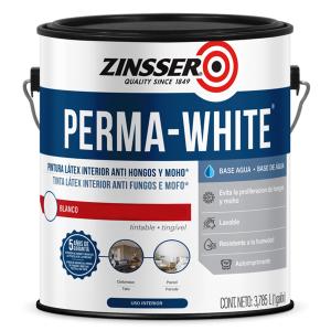 LATEX INTERIOR ZINSSER PERMA WHITE ANTIHONGO X 4 LT.