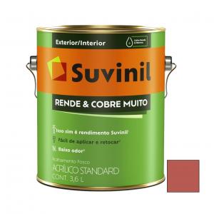 LATEX SUVINIL RINDE Y CUBRE MUCHO INT. EXT. 3.6 LT. ROJO CAR
