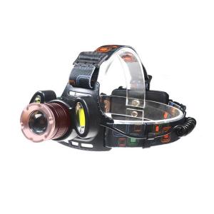 LINTERNA MINERO RECARGABLE LED T6 5 WATT TRIPLE LAMPARA