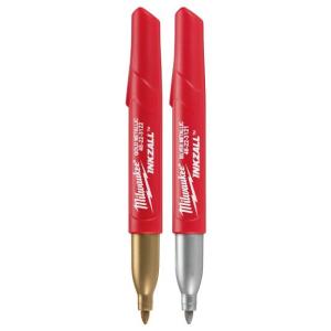MARCADOR MILWAUKEE METALICOS ORO/PLATA INKZALL