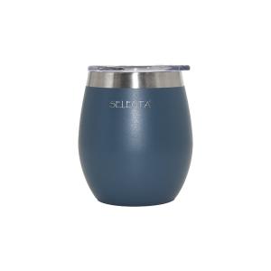 MATE ACERO INOXIDABLE Y TAPA SELECTA AQUA 240 ML. AZUL PETRO