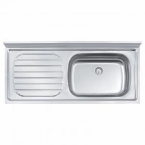 MESADA ACERO INOXIDABLE 1.20 X 0.52 MT. DERECHA TRAMONTINA
