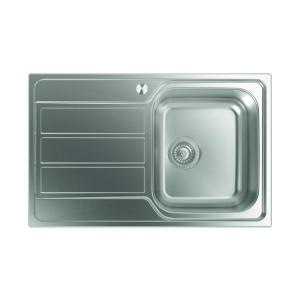 MESADA ACERO INOX. EDESA SOBREPONER DERECHA 86 X 50 CM.
