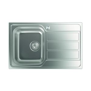MESADA ACERO INOX. EDESA SOBREPONER IZQUIERDA 86 X 50 CM.