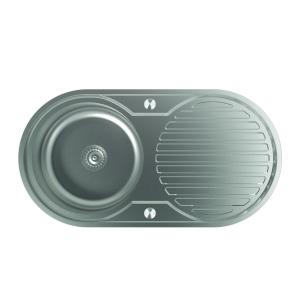 MESADA ACERO INOX. EDESA SOBREPONER SIN MANO 84 X 44 CM.