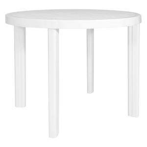 MESA PLASTICA REDONDA 0.90 MT. Ø BLANCA