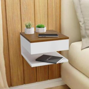 MESA DE LUZ FLOTANTE CLEAN BLANCO CASTAÑO
