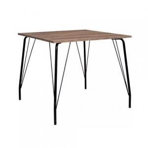MESA METALICA BROOKLYN 85 X 85 X 75 CM. - TAPA MELAMINA