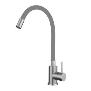 MONOCOMANDO COCINA MESA INOXDIABLE PICO FLEXIBLE GRIS