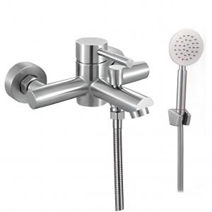 MONOCOMANDO DUCHA INOXIDABLE SATIN 40 MM. - PALITO