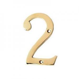 NUMERO PUERTA DORADO 100 MM. - Nº 2