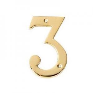 NUMERO PUERTA DORADO 100 MM. - Nº 3