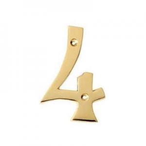 NUMERO PUERTA DORADO 100 MM. - Nº 4