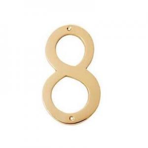 NUMERO PUERTA DORADO 100 MM. - Nº 8