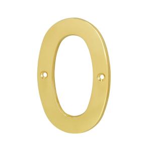 NUMERO PUERTA HERMEX BRONCE PULIDO 100 MM. - Nº 0