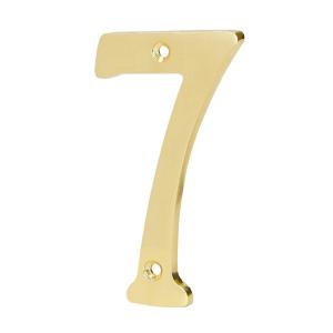 NUMERO PUERTA HERMEX BRONCE PULIDO 100 MM. - Nº 7