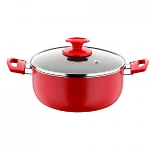 OLLA ALUMINIO Y TEFLON PAPILLA 24 CM. Ø BAJA TAPA VIDRIO