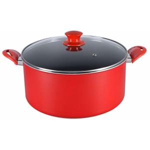 OLLA ALUMINIO Y TEFLON PAPILLA 28 CM. Ø ALTA TAPA VIDRIO