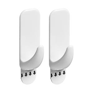 PERCHA ADHESIVA REMOVIBLE PVC RECTANGULAR MEDIANA X 2 UN.
