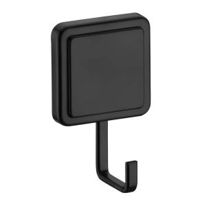 PERCHA FUTURE ACERO NEGRO MATE 1 GANCHO ADHESIVO