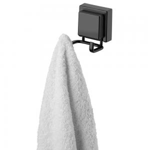 PERCHA FUTURE ACERO NEGRO MATE 2 GANCHOS SOPAPA