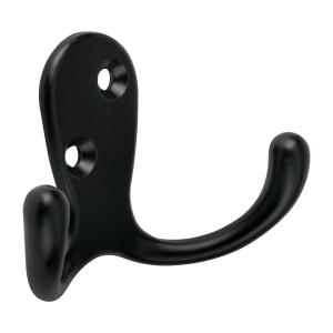 PERCHA HERMEX DOBLE HORIZONTAL ZAMAC NEGRO MATE PEPU-26