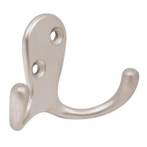 PERCHA HERMEX DOBLE HORIZONTAL ZAMAC NIQUEL SATIN PEPU-24