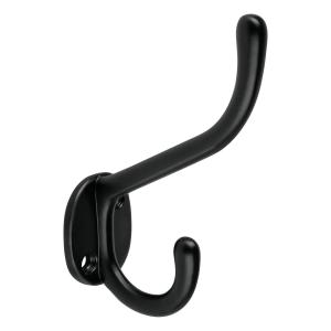 PERCHA HERMEX DOBLE VERTICAL ZAMAC NEGRO MATE PEPU-16