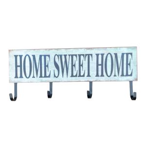 PERCHERO 4 GANCHOS HOME SWEET HOME 45 X 20 CM.